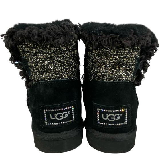 UGG Women's Bailey Button Black Pearl Button Pull On Winter Boots Size US 6 - Picture 8 of 10